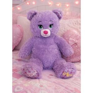 Build A Bear Frozen Anna Purple Sparkle Stuffed Bear 17"